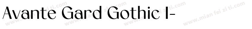 Avante Gard Gothic I字体转换